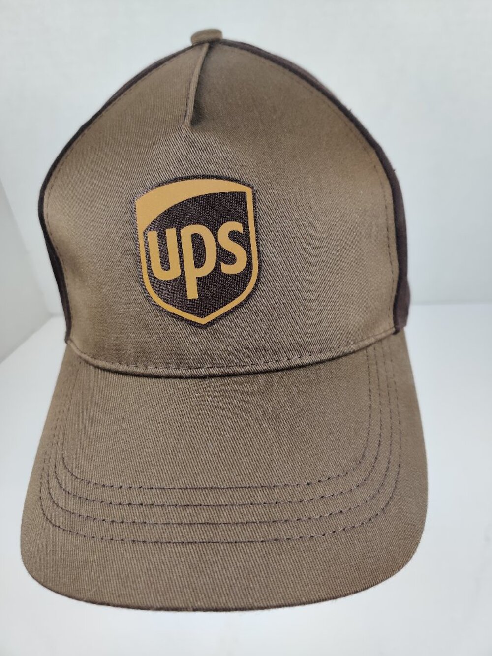 UPS Hat Uniform Cap One Size Adjustable Cotton Blend WearGuard Brown Tan
